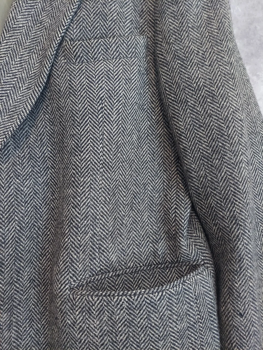 Vintage Ira Travers Wool Tweed Blazer Herringbone Distressed Flawed Sport Coat